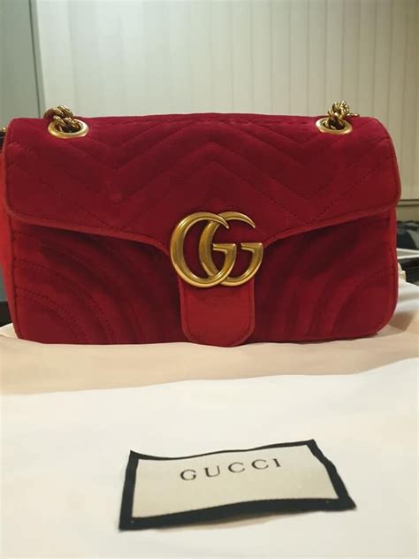 gucci marmont round with red trim|gucci marmont red velvet.